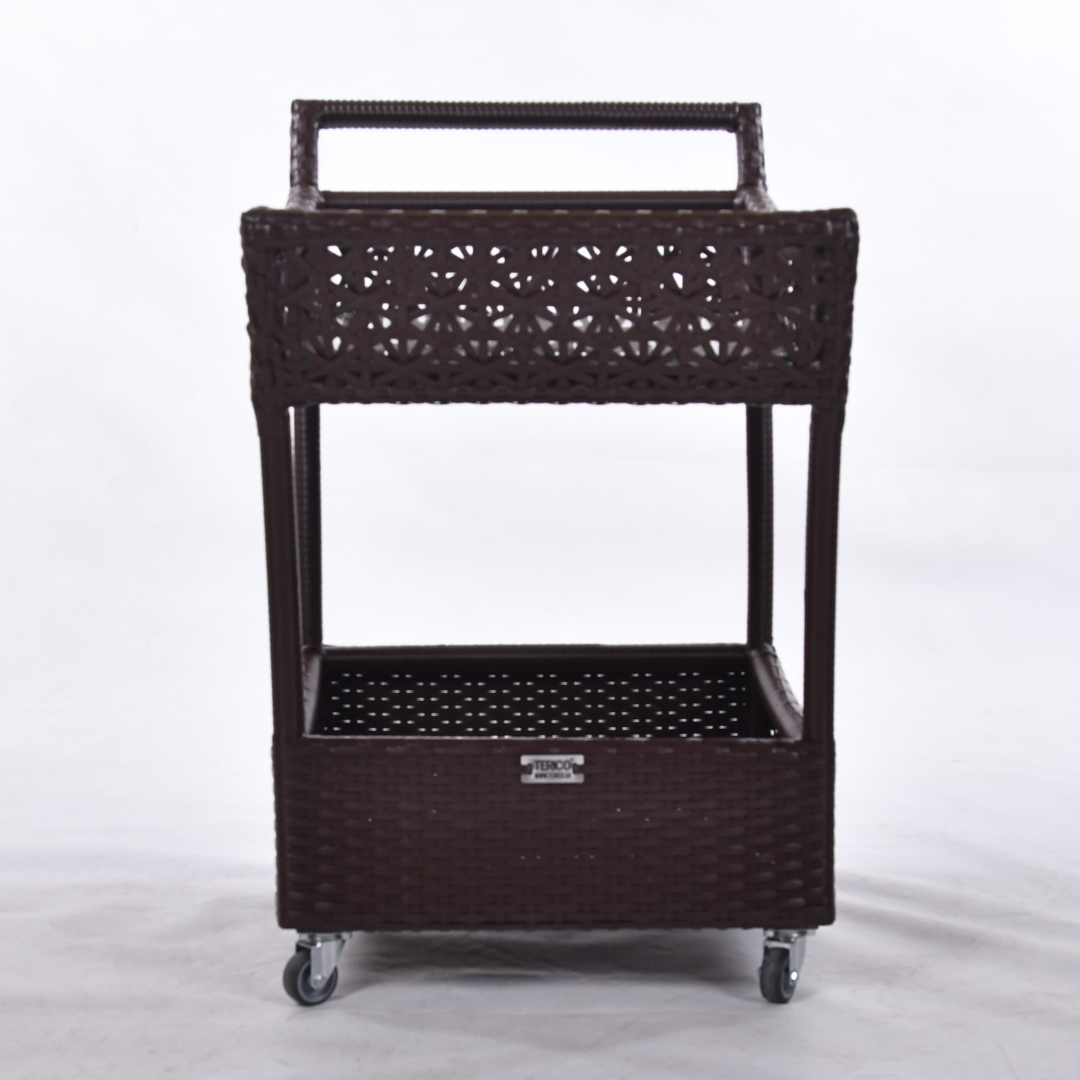 Ratanový servírovací stolek KAIR Terico, stolek z umělého ratanu pro servírování nápojů a občerstvení na terase nebo zahradě.