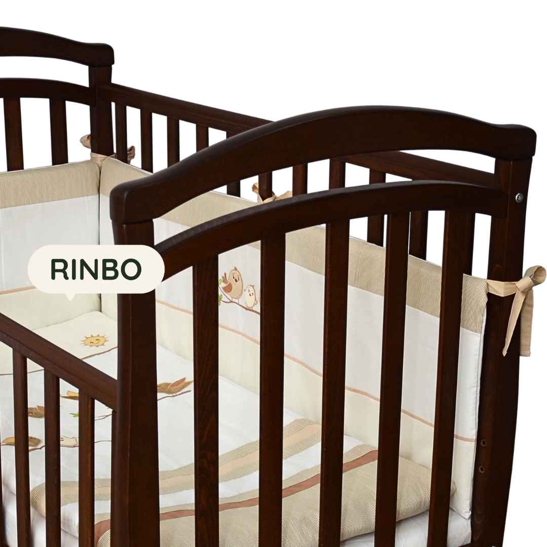 Dětská postýlka Rinbo Gekko Kids 120x60. Tmavý ořech