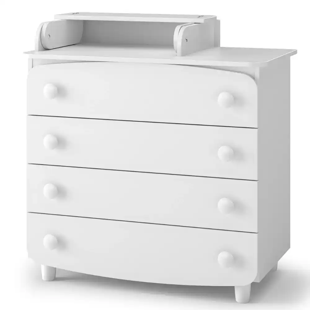 Dětská komoda Lappi Gekko Kids, 90x49x81cm, Bílá