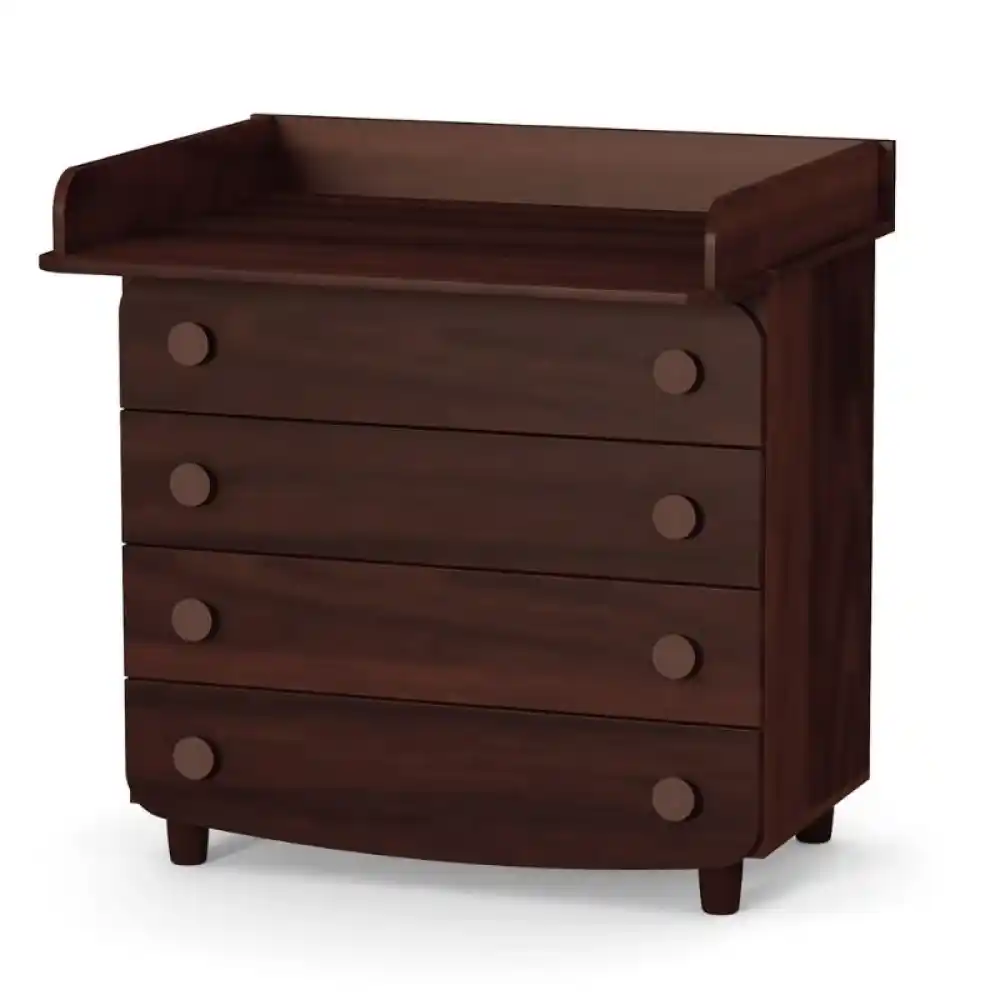 Dětská komoda Lappi Gekko Kids, 90x49x81cm, Tmavý ořech