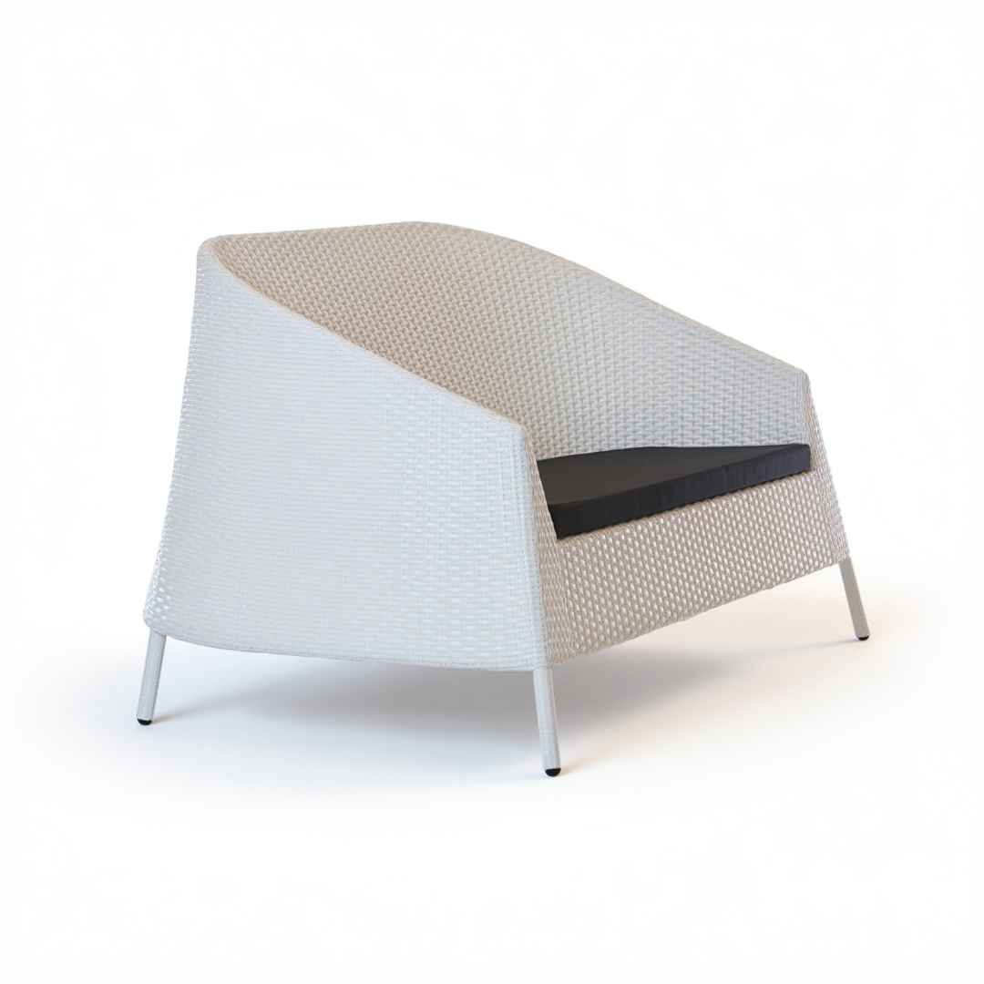 Ratanová pohovka RIKITEA Terico. Bíla