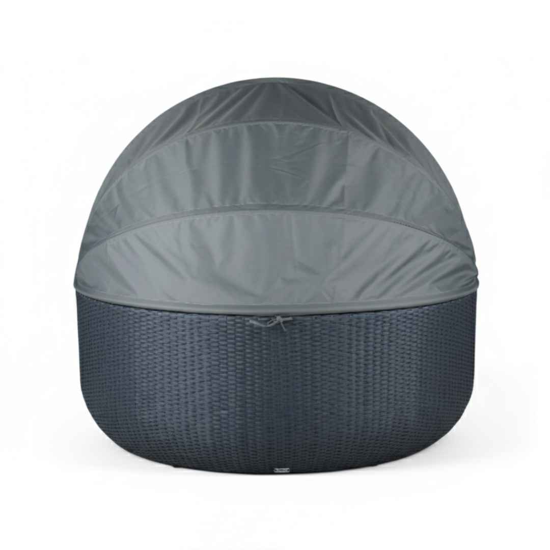 Velká zahradní pletená postel BONNI Terico. Grafitová barva.