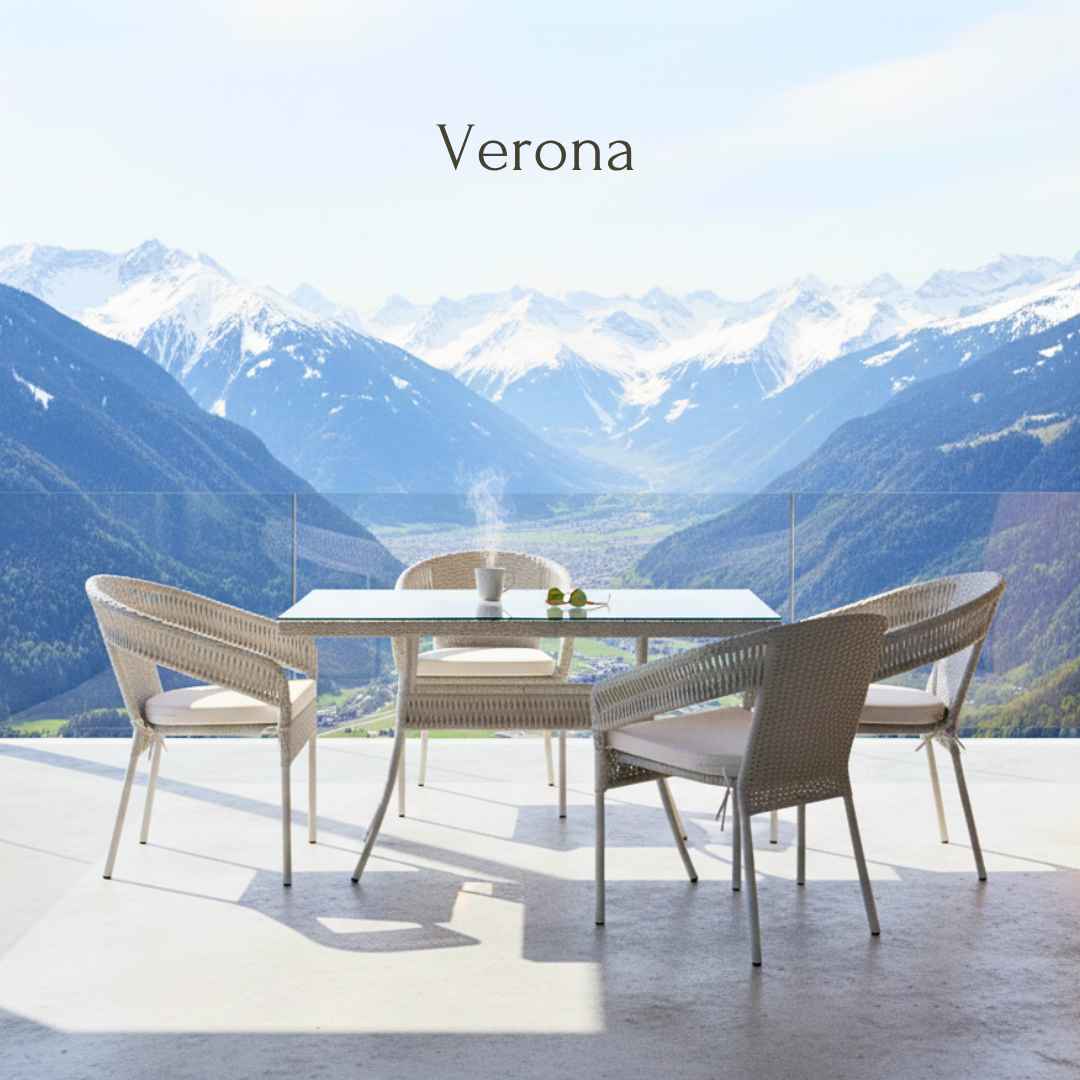 Ratanový stůl VERONA Terico. Olivová barva