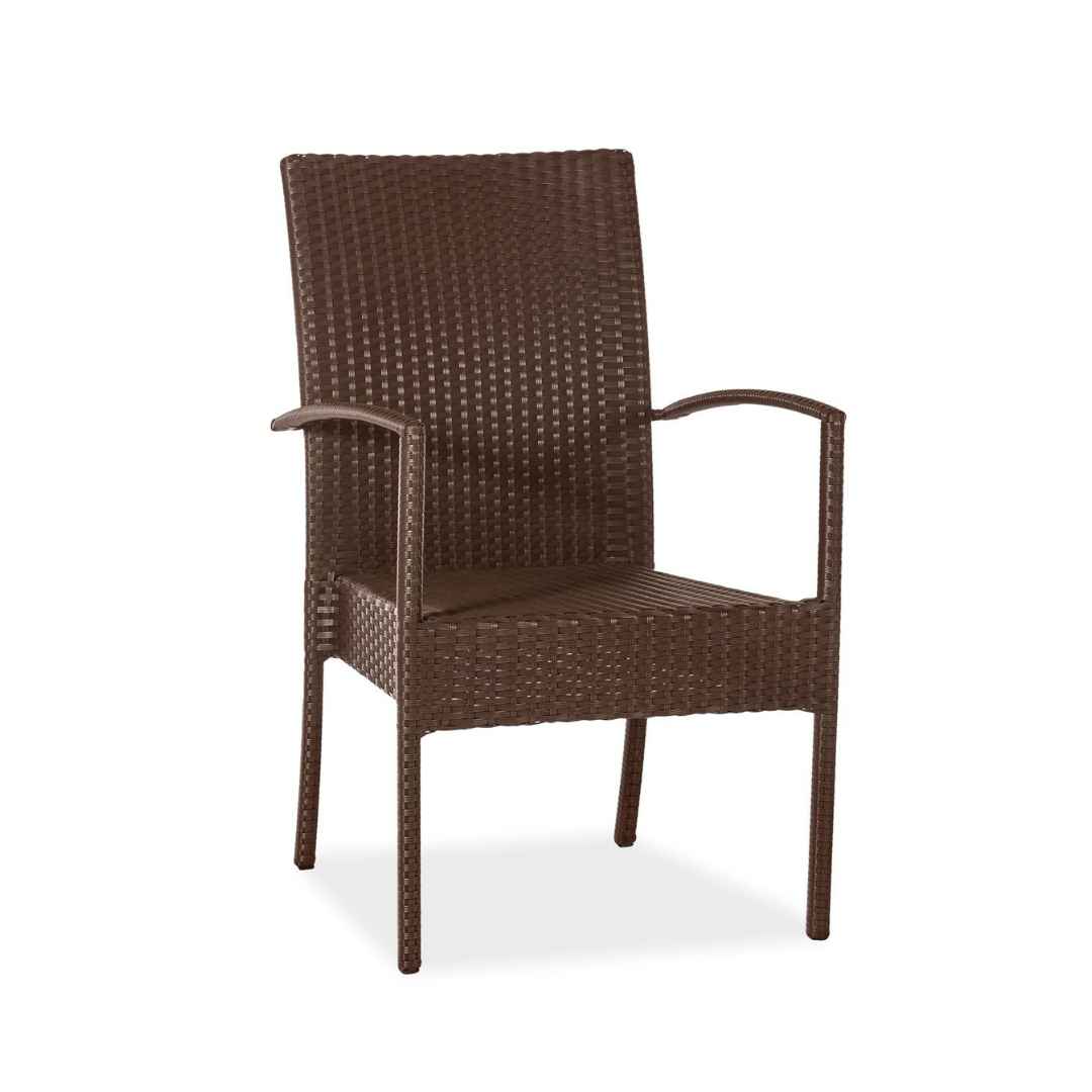 Ratanová židle MAVERO Terico. Hnedá barva