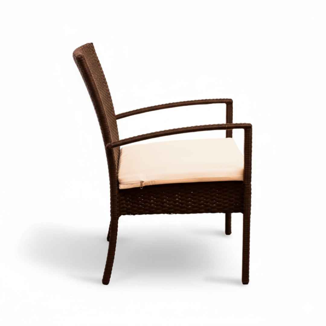 Ratanová židle MAVERO Terico. Hnedá barva