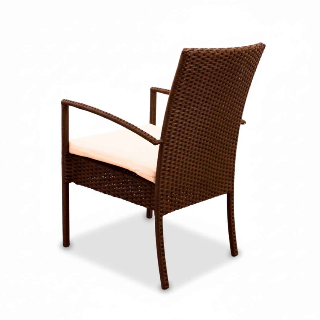 Ratanová židle MAVERO Terico. Hnedá barva