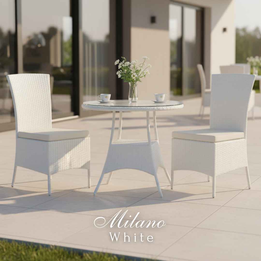Ratanová židle MILANO Terico. Bilá barva