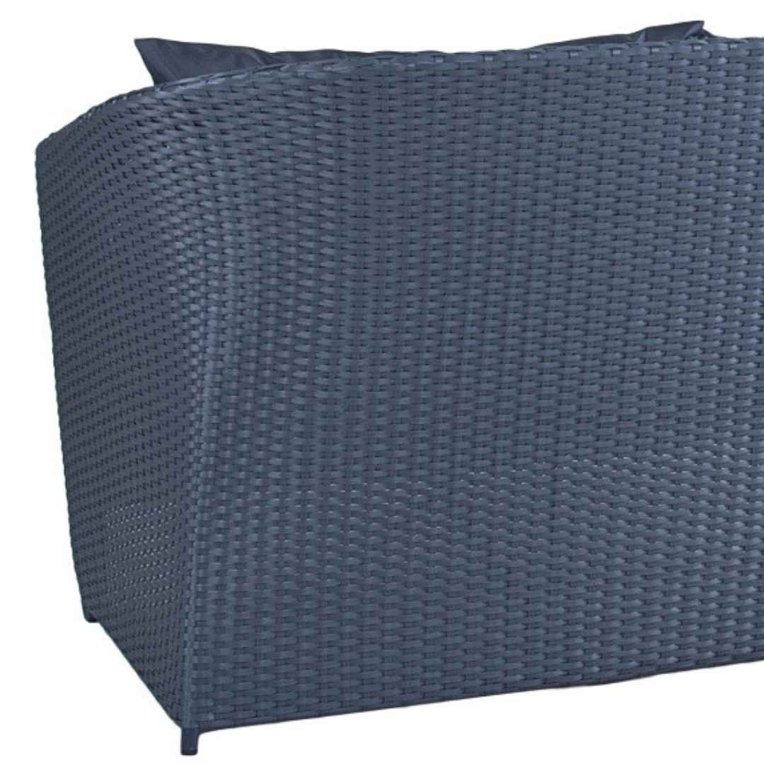 Ratanová pohovka BALINA Terico. Grafitová barva