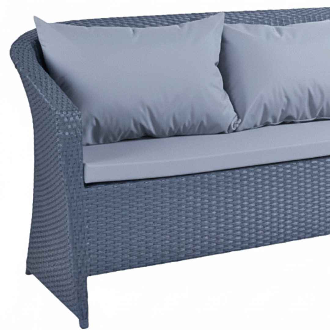 Ratanová pohovka BALINA Terico. Grafitová barva