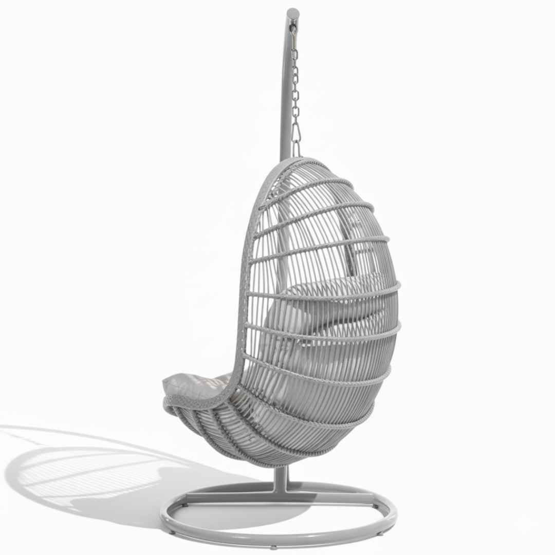 Prémiové závěsné křeslo se stojanem PARMA Terico. Olivová barva