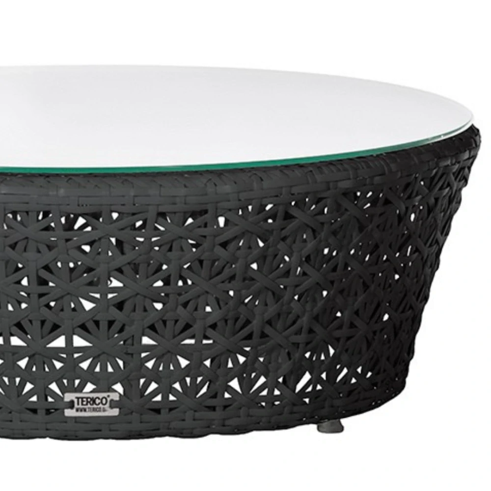 Nízký kulatý stolek z ratanu KAIR Terico