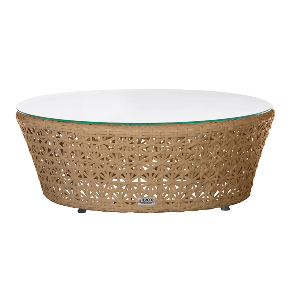 Nízký kulatý stolek z ratanu KAIR Terico